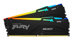 Kingston 16GB 5200MT/s DDR5 CL40 DIMM (Kit of 2) FURY Beast RGB XMP KF552C40BBAK2-16