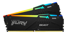Kingston 32GB 5200MT/s DDR5 CL40 DIMM (Kit of 2) FURY Beast RGB XMP KF552C40BBAK2-32