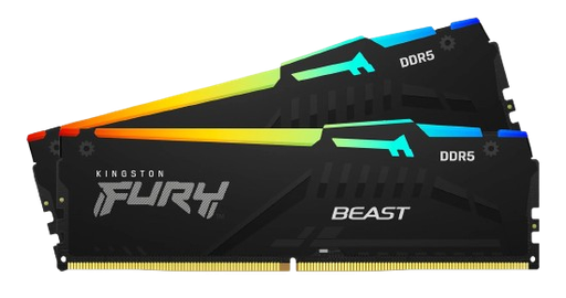 [KF552C40BBAK2-32] Kingston 32GB 5200MT/s DDR5 CL40 DIMM (Kit of 2) FURY Beast RGB XMP KF552C40BBAK2-32