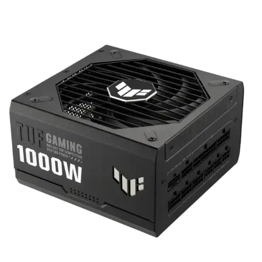 مزود طاقة ASUS TUF Gaming بقدرة 1000 واط، كفاءة 80+ Gold، تصميم Fully Modular، معيار ATX