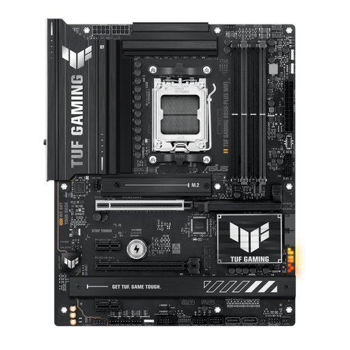لوحة أم ASUS TUF GAMING B850-PLUS WIFI بحجم ATX، تدعم مقبس AM5، وذاكرة DDR5، لون أسود