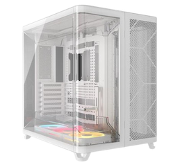 Corsair AIR 5400 LX-R RGB iCUE LINK Triple Chamber Curved Glass Mid-Tower White PC Case