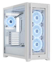 Corsair iCUE 5000X RGB QL Edition Mid-Tower ATX Case — True White