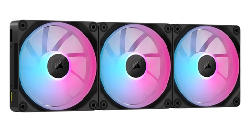 Corsair iCUE LINK LX120 Reverse RGB 120mm PWM Starter Kit Triple Pack Black Fans 