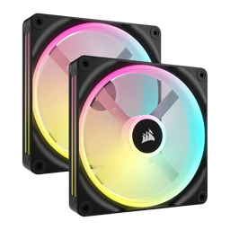 Corsair iCUE LINK QX140 RGB 140mm PWM PC Black Dual Fans Starter Kit with iCUE LINK System Hub