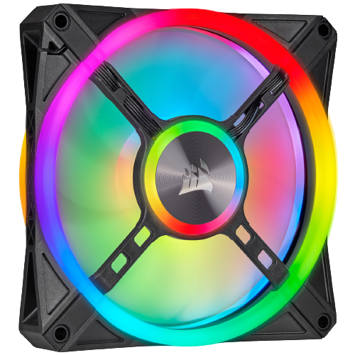 Corsair iCUE QL120 RGB 120mm PWM single Fan with Lighting Node CORE- black