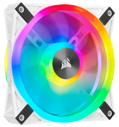 Corsair iCUE QL120 RGB 120mm PWM single Fan with Lighting Node CORE-White