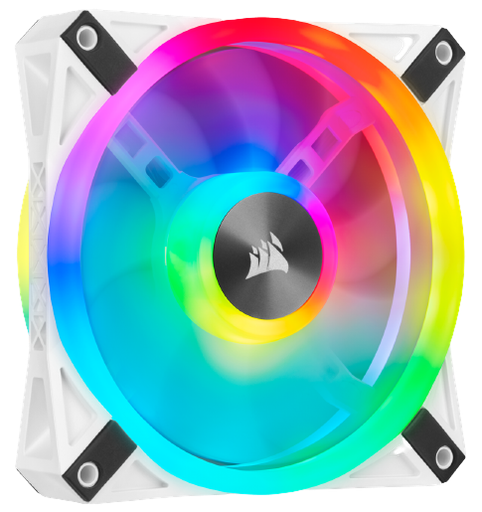 Corsair iCUE QL120 RGB 120mm PWM single Fan with Lighting Node CORE-White