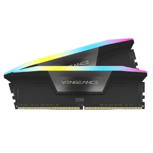 CORSAIR Vengeance RGB 32GB (2 x 16GB) DDR5 288-Pin, 5200 Black Memory - CMH32GX5M2B5200C40