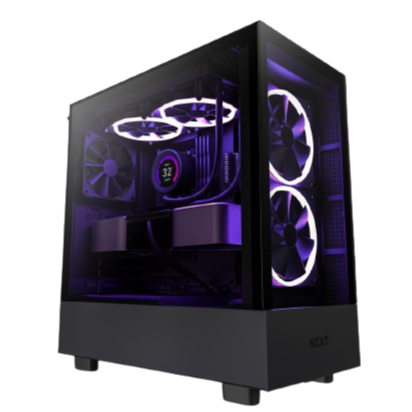 NZXT H5 Elite - All Black CC-H51EB-01 Black SGCC Steel, Tempered Glass ATX, Micro-ATX, mini-ITX Computer Cases