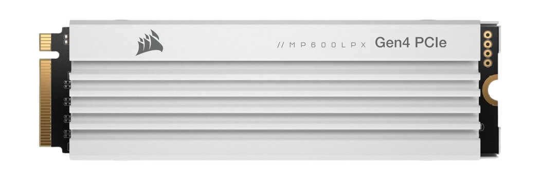 Corsair MP600 PRO LPX white M.2 2280 1TB PCIe Gen4 x4 NVMe 1.4 3D TLC Internal Solid State Drive (SSD) CSSD-F1000GBMP600PLPW - Optimized for PS5