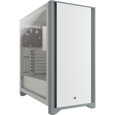 Corsair 4000D Tempered Glass Mid-Tower ATX PC Case -White