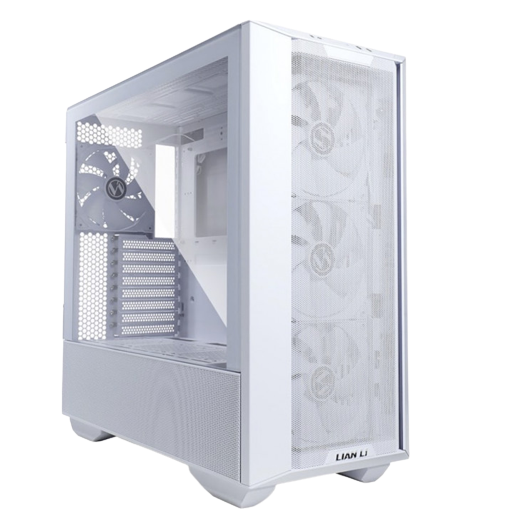 LIAN LI Lancool III White Aluminum/SECC/Tempered Glass Gaming Case with 4 × 140 PWM Fans (Non-RGB) - LANCOOL 3-W