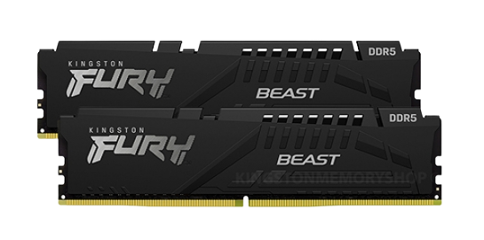 Kingston DRAM 64GB 6000MT/s DDR5 CL40 DIMM (Kit of 2) FURY Beast Black XMP