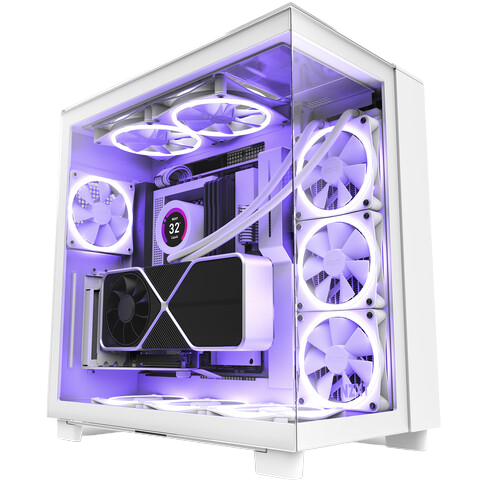 NZXT H Series H9 Elite Edition ATX Mid Tower Chassis All White color