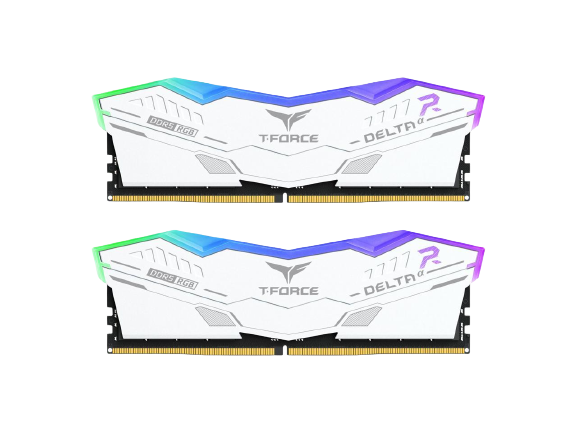 TEAMGROUP T-Force Delta AMD EXPO 32GB (2 x 16GB) 288-Pin PC RAM DDR5 5600 (PC5 44800) WHITE Desktop Memory
