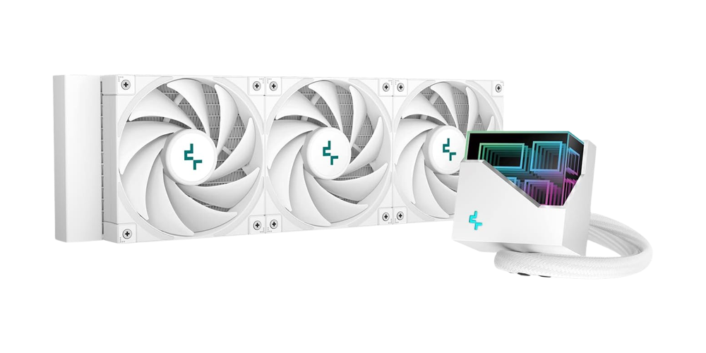 DeepCool LT720 WH 360mm, FK120 FDB Fans, Multidimensional Infinity Mirror Block Liquid CPU Cooler