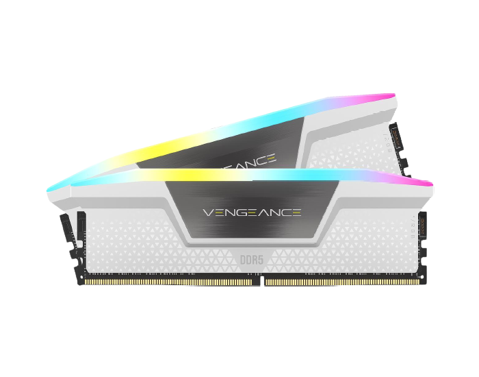 CORSAIR Vengeance RGB WHITE 32GB (2 x 16GB) DDR5 6000 WHITE Memory - CMH32GX5M2E6000C36