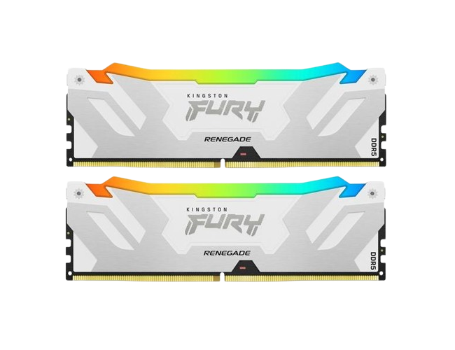 Kingston Fury Renegade 32GB (2 x 16GB) DDR5 6400 (PC5 51200) Silver/White Memory - KF564C32RWAK2-32