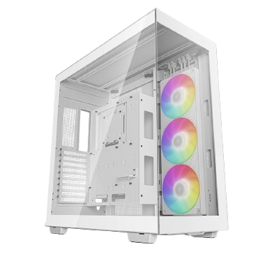 DeepCool CH780 3 x 140mm PWM ARGB Fans Pre-Installed Full Tower Panoramic Glass Gaming WHITE PC Case