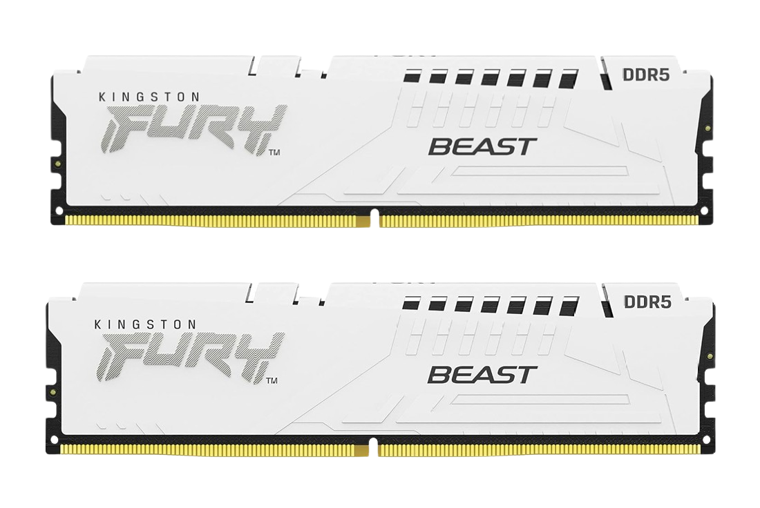 KINGSTON FURY Beast XMP 32GB (16GB x2) DDR5 6000MT/s CL40 DIMM White MEMORY